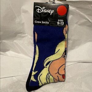Miss Piggy Socks Disney Blue and Cream Character on Kermit Frog. Nice Detail.